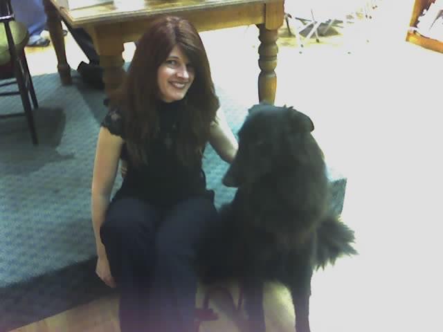 Kim with dog
